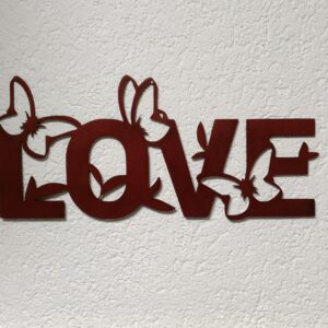 Holzdeko "Love" in rot